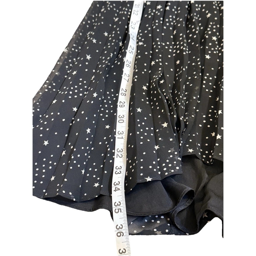 The Kooples Women's Star Print Dress Black Size Small Long Sleeve V Neck - Picture 8 of 9